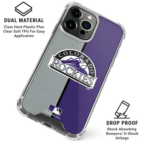MLB Colorado Rockies Split iPhone 16 Pro Clear Case